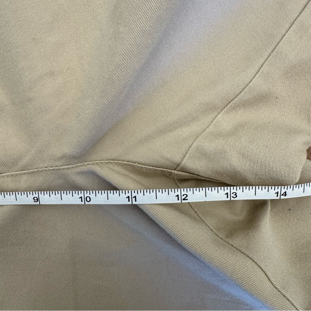 Lauren Ralph Lauren Khaki Flat Front Shorts Women’s 14 Classic Cotton Preppy - Picture 15 of 16